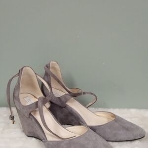 Cole Haan Gray Suede Wedges